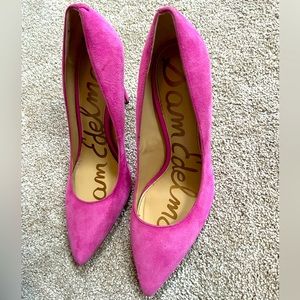 Pink Suede Sam Edelman Heels. Size 6.